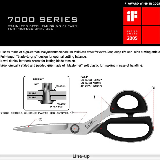 Kai 9" (23cm) Stainless Steel Tailoring Shears Model 7230 - Image 2