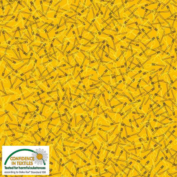 Blank Quilting Stof Best Bits 4512 769 Gold Utensils By The Yard