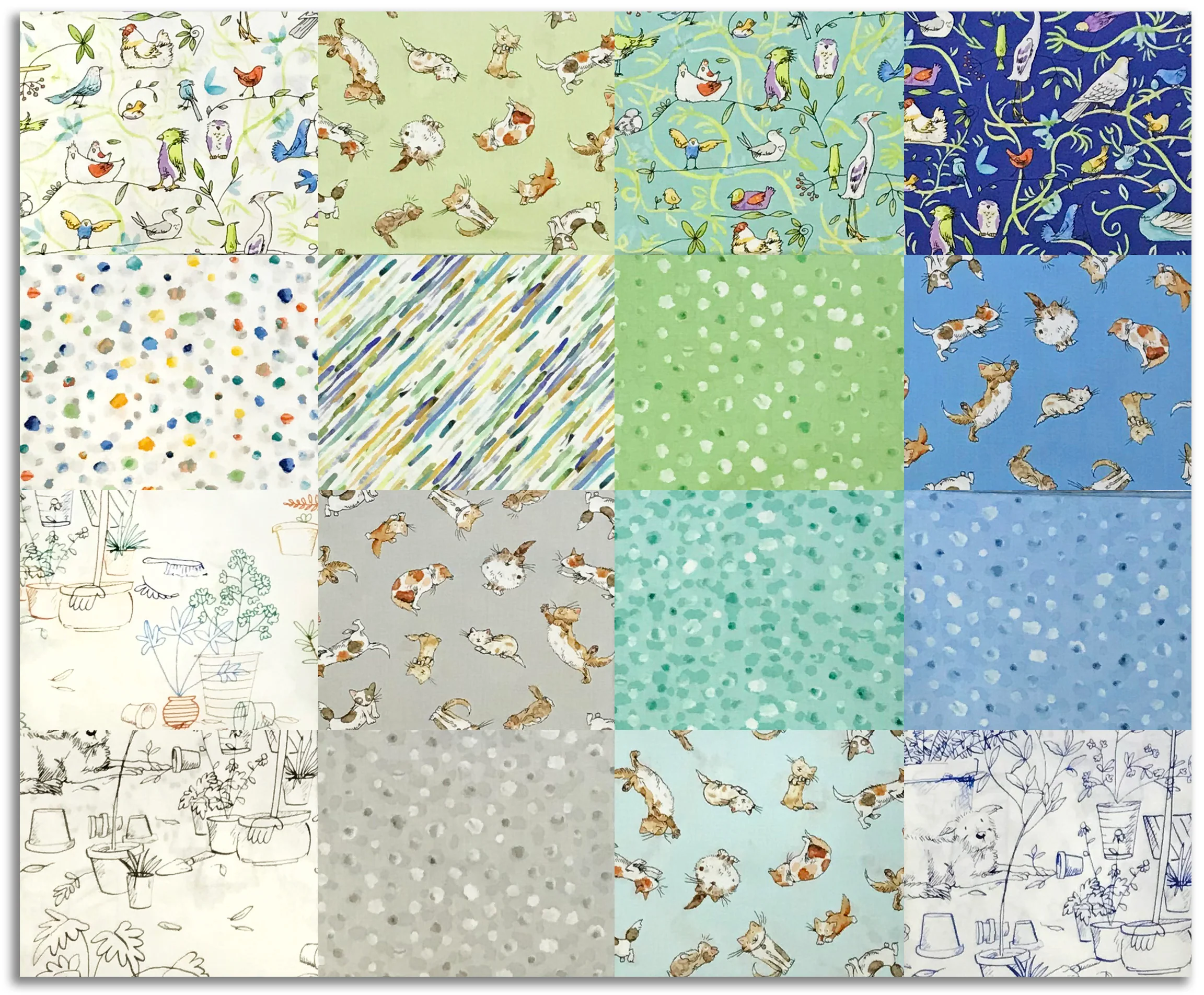 Clothworks Pre-Cut 16 Piece Fat Quarter Bundle - What Friends Are For - Image 2