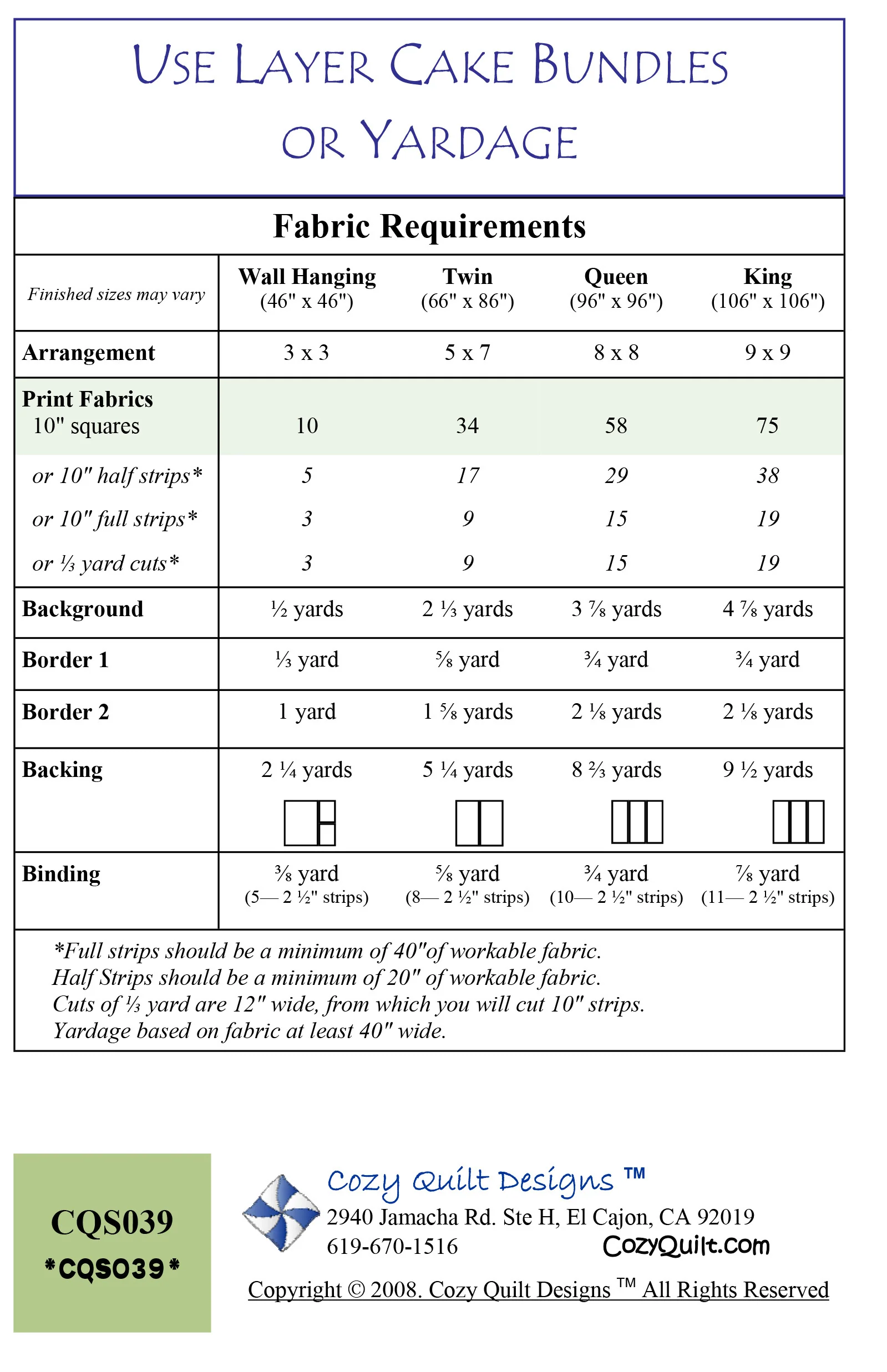 CLASSIC COFFEE CAKE - Cozy Quilt Designs Pattern - Image 2