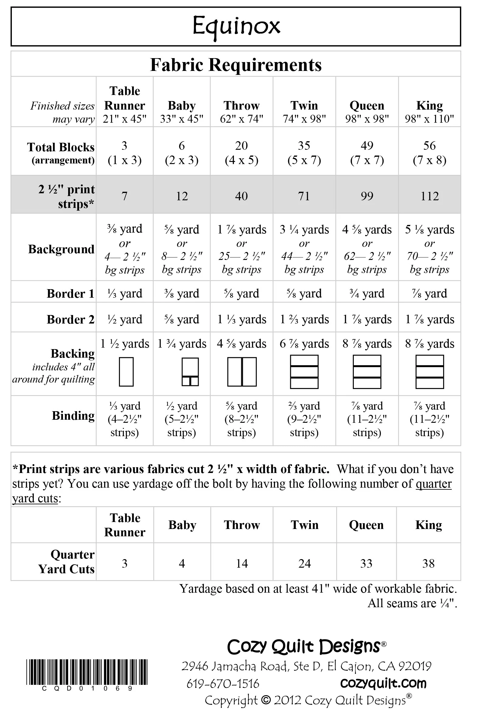 EQUINOX - Cozy Quilt Designs Pattern - Image 2