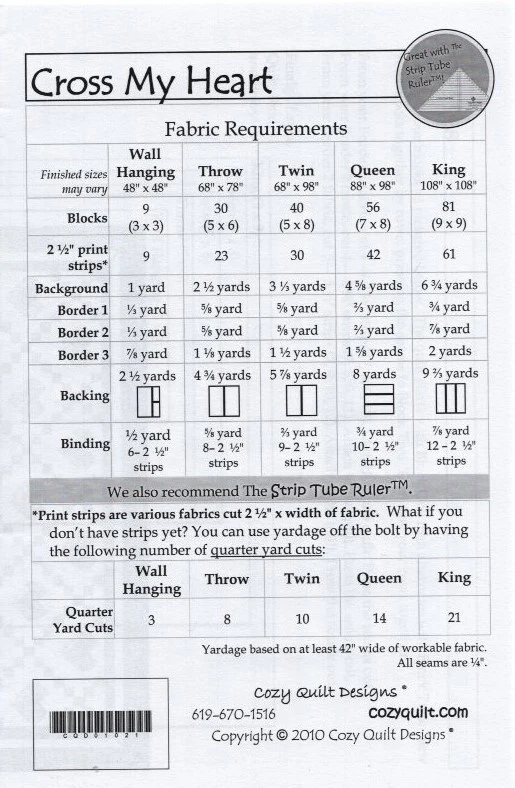 CROSS MY HEART - Cozy Quilt Designs Pattern - Image 2