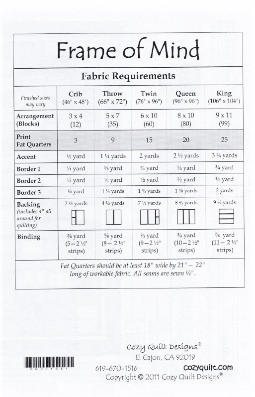 FRAME OF MIND - Cozy Quilt Designs Pattern - Image 2