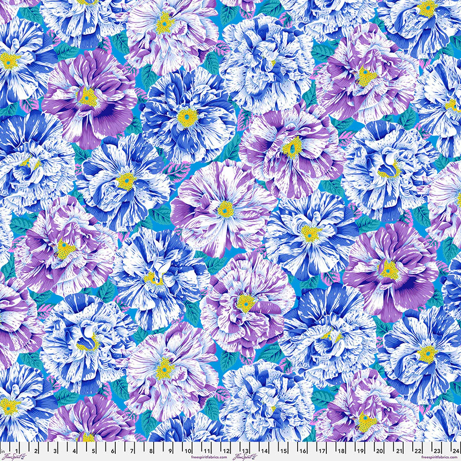 Free Spirit Kaffe Fassett Collective PWPJ061 Blue Bouffant By The Yard