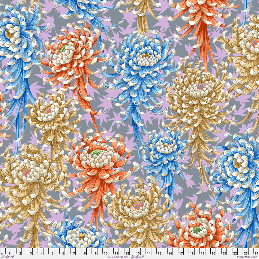 Free Spirit Kaffe Fassett Collective PWPJ135 Pastel Spider Mums By The Yard