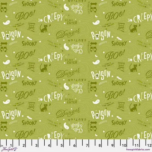 Free Spirit PWBW012 XGreen Chills & Thrills By The Yard