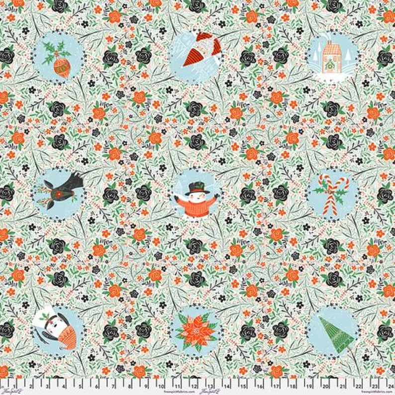 Free Spirit PWCD097 XWhite All Things Xmas By The Yard