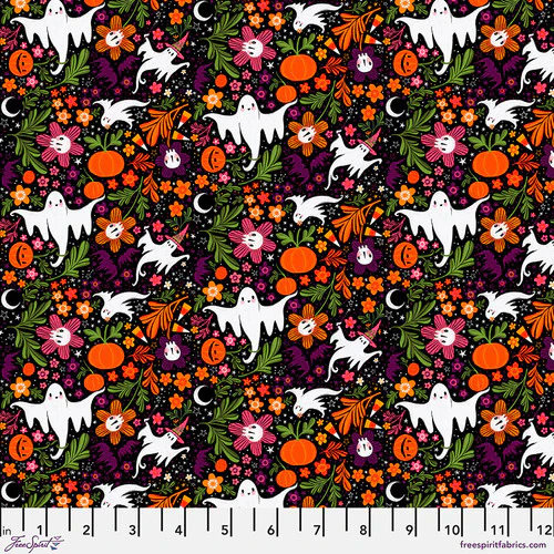 Free Spirit PWCD111 XBlack Spooktacular By The Yard