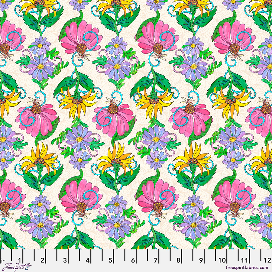 Free Spirit PWHG007 Cream Spring Floral By The Yard