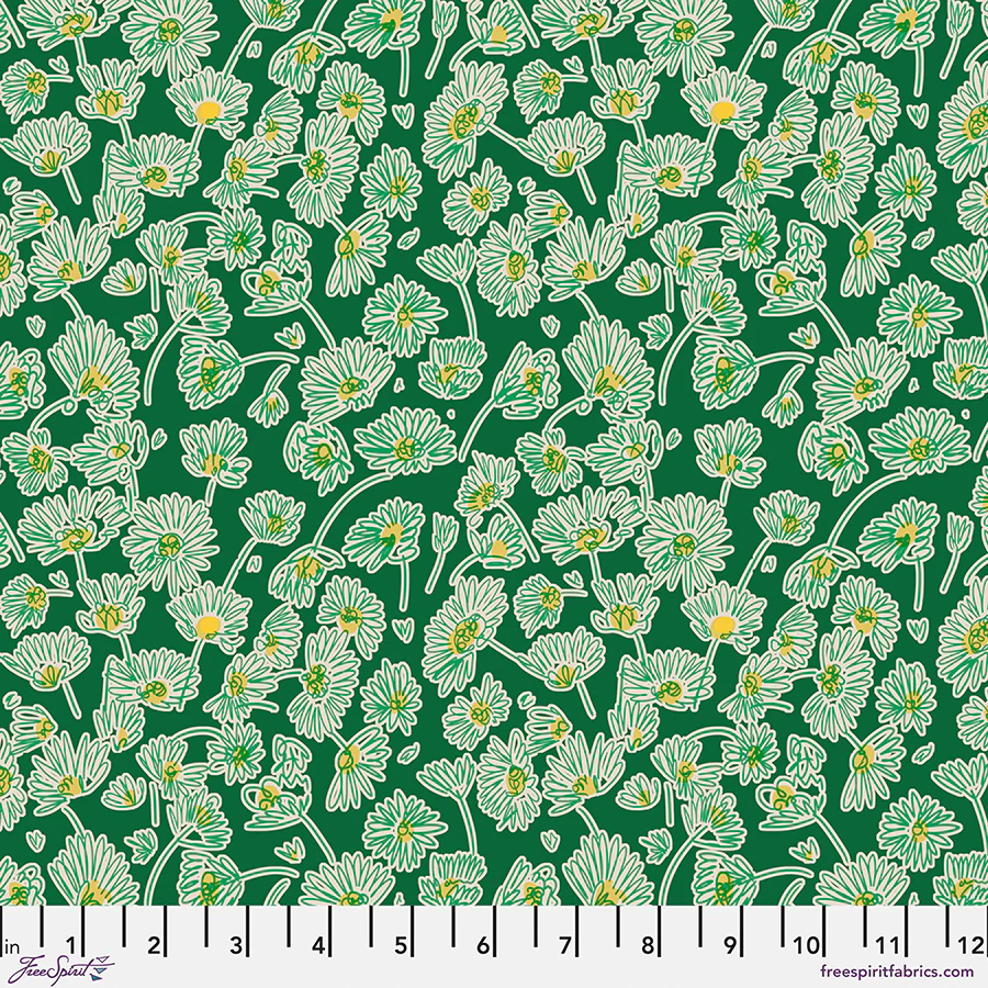 Free Spirit PWKC008 Verdant Big Daisies By The Yard