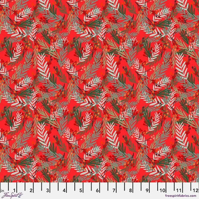 Free Spirit Christmas Spirit PWMC072 Red Deli Berries By The Yard