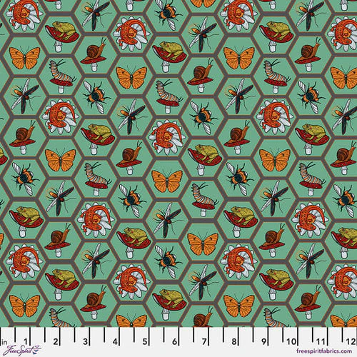 Free Spirit PWRH106 Mint Grid By The Yard