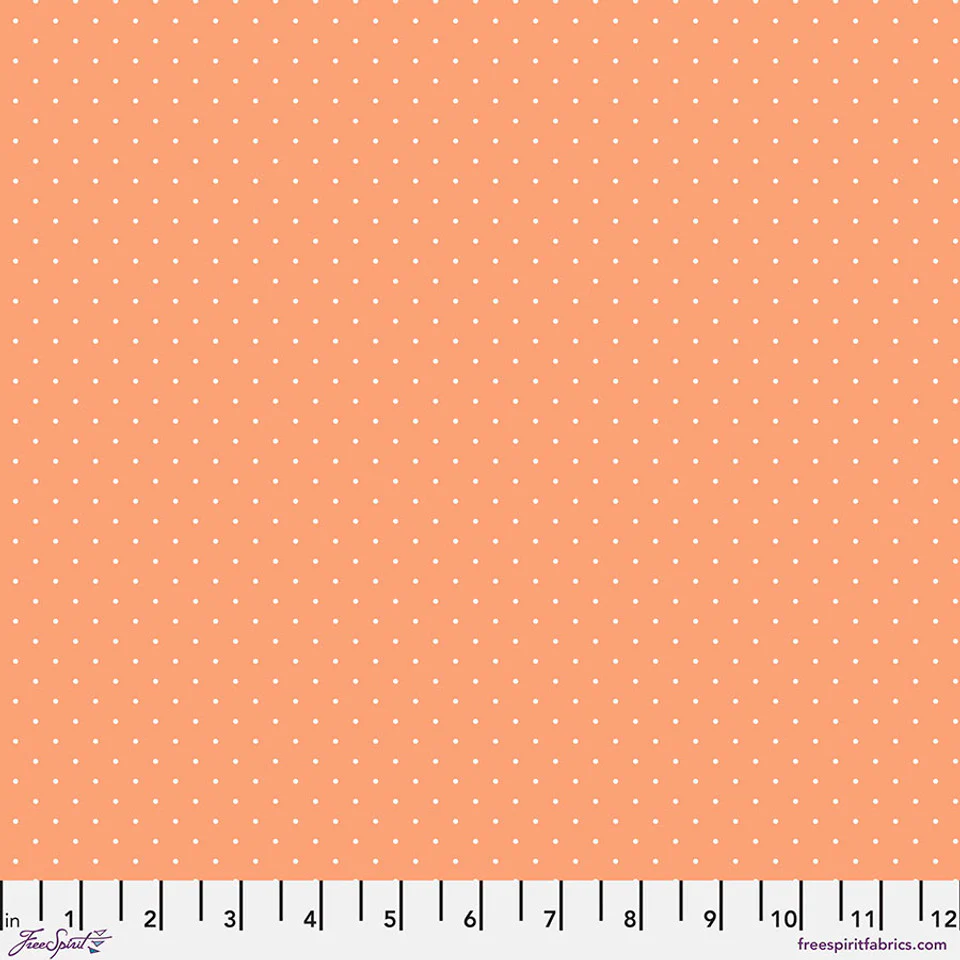 Free Spirit Tula's True Colors PWTP185 Peachy Tiny Dots By The Yard