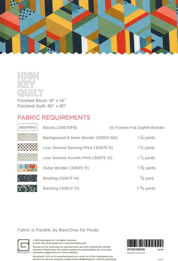 HIGH KEY - BASICGREY Quilt Pattern 042 DIGITAL DOWNLOAD - Image 2
