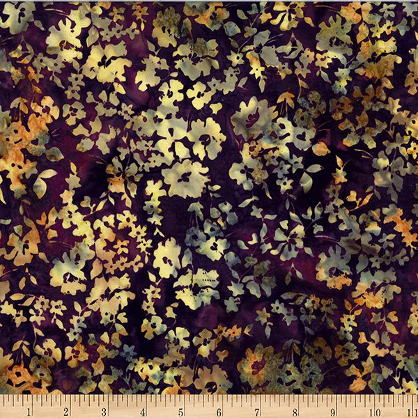 Hoffman Bali Batik Forest Floor W2592 515 Rum Raisin Medium Floral By The Yard