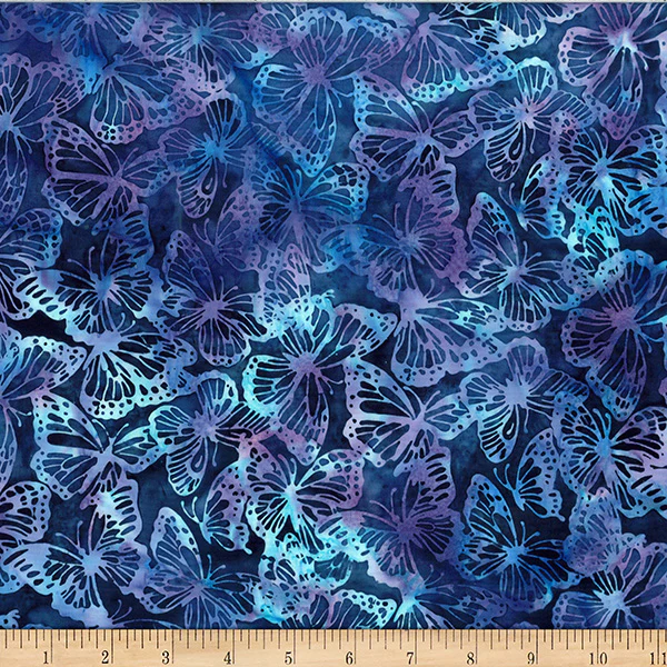 Hoffman Bali Batik X2623 243 Delft Butterflies By The Yard