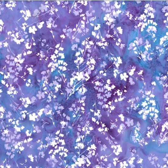 Hoffman Batik Clear Skies U2469 70 Lavender Ditsy Bouquet By The Yard