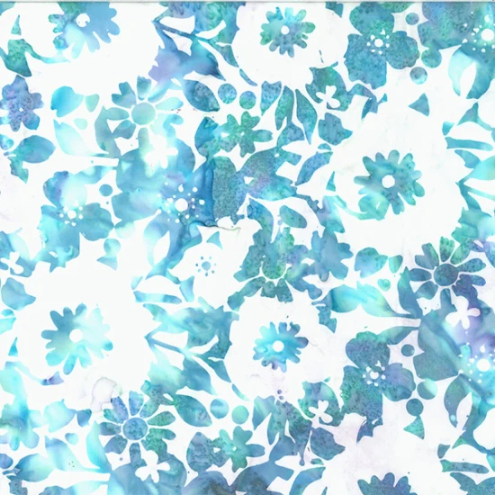 Hoffman Bali Batik U2496 320 Manatee Abstract Floral By The Yard