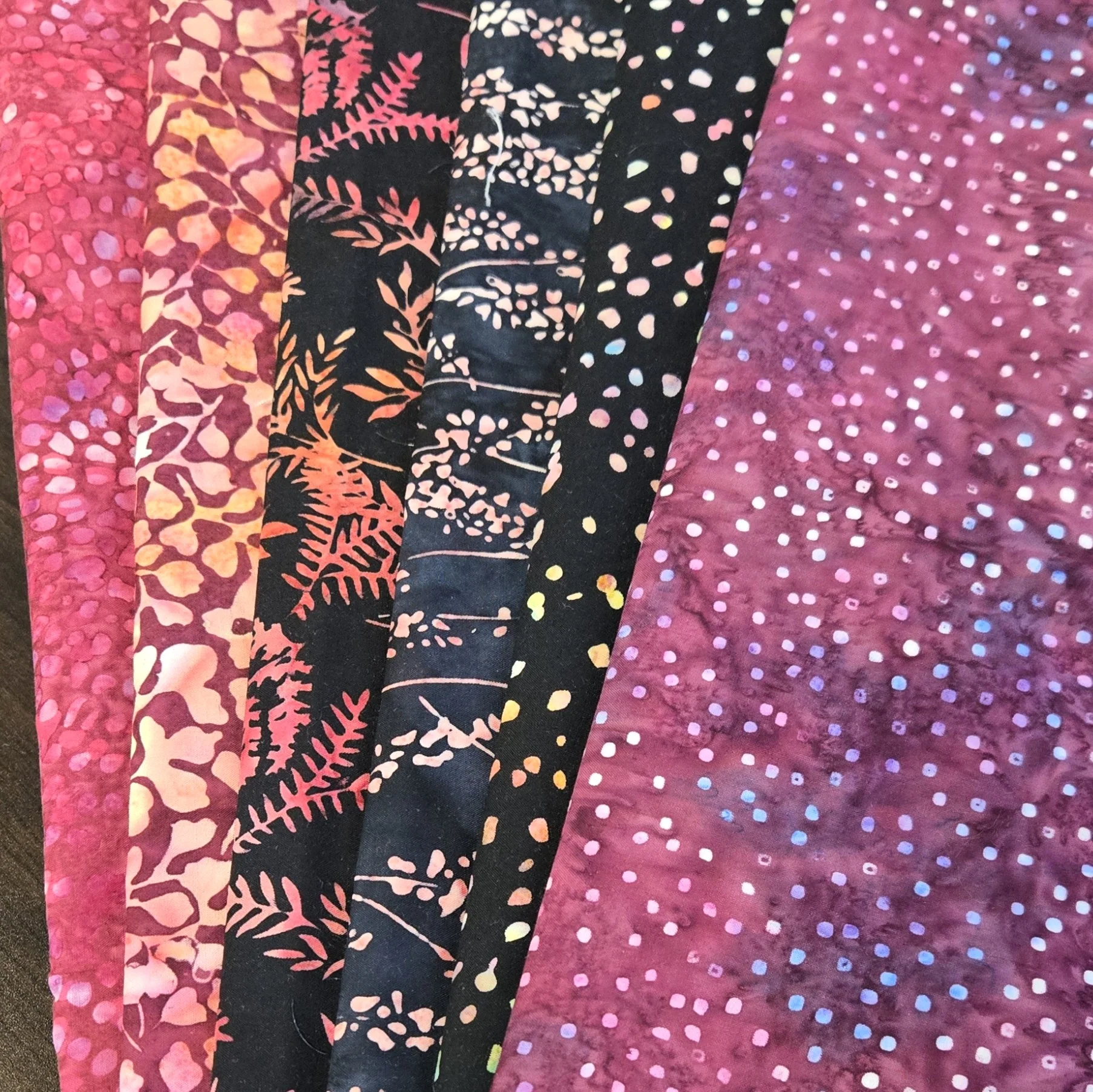 Matt's Mystery Bundles - 5.4 yards - Batiks #9 - Assorted Remnants