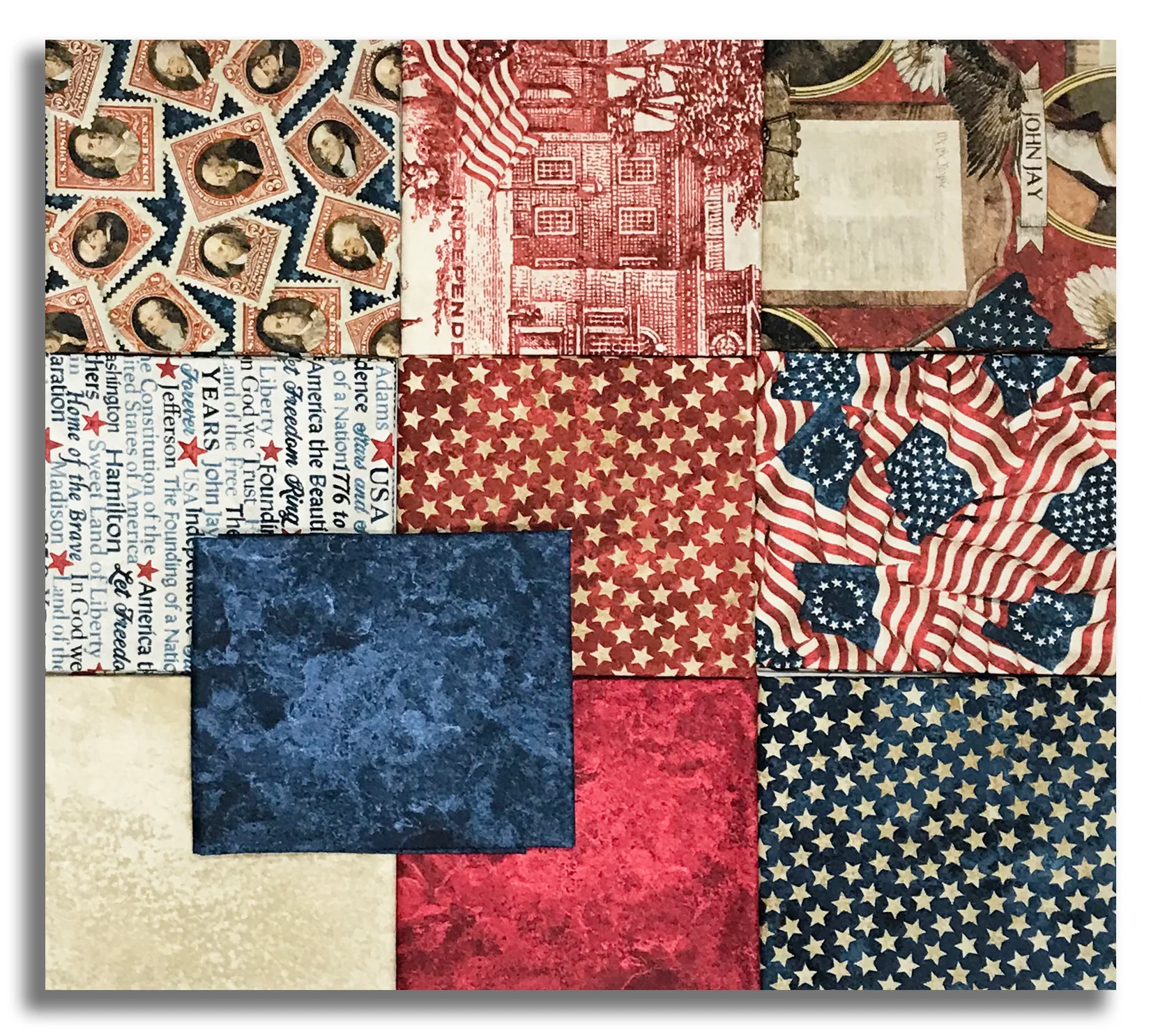 Matt's Northcott Digital Pre-Cut 10 Piece Fat Quarter Bundle - America 250 - Image 2