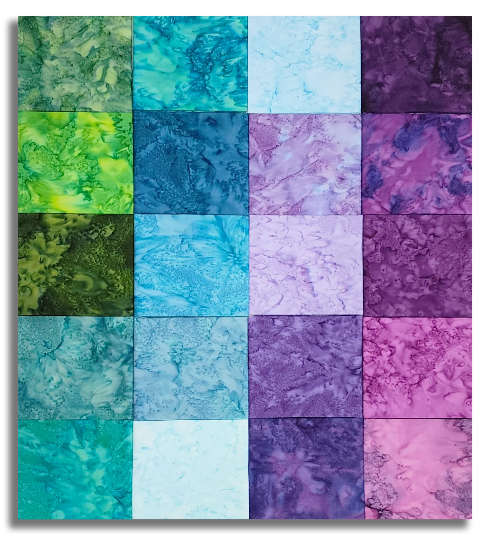 Matt's Pre-Cut 20 Piece Fat Quarter Bundle - Hoffman Watercolor 1895 Batiks - Little Bit Cooler - Image 2
