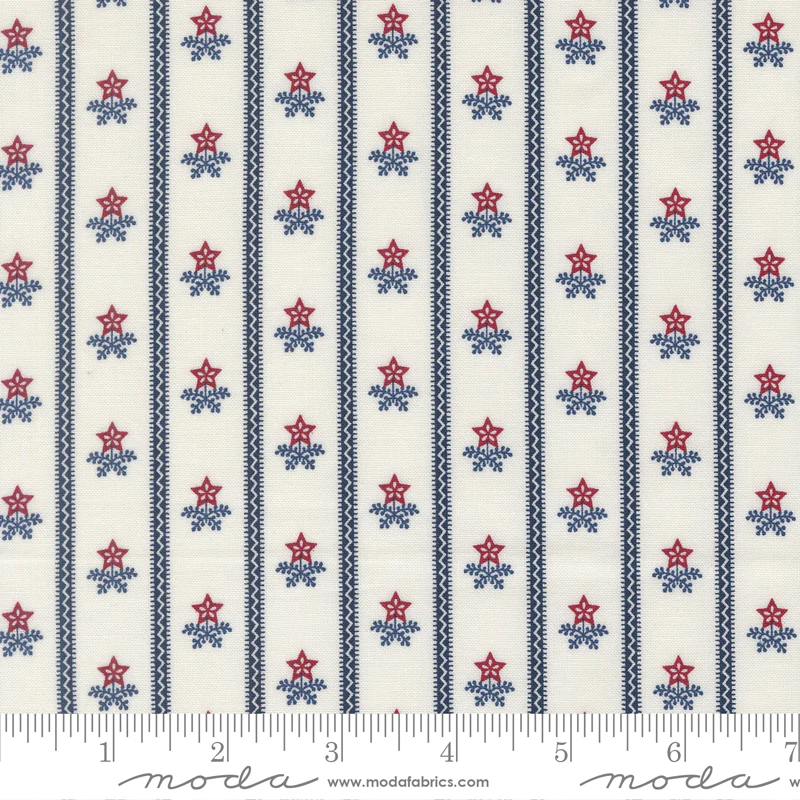 Moda American Gatherings III 49322 11 Cloud Star Stripes By The Yard