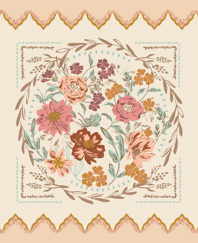 Moda Foraged Found & Hand Me Down 45638 11 Eggshell 36" PANEL By The PANEL (Not Strictly By The Yard)