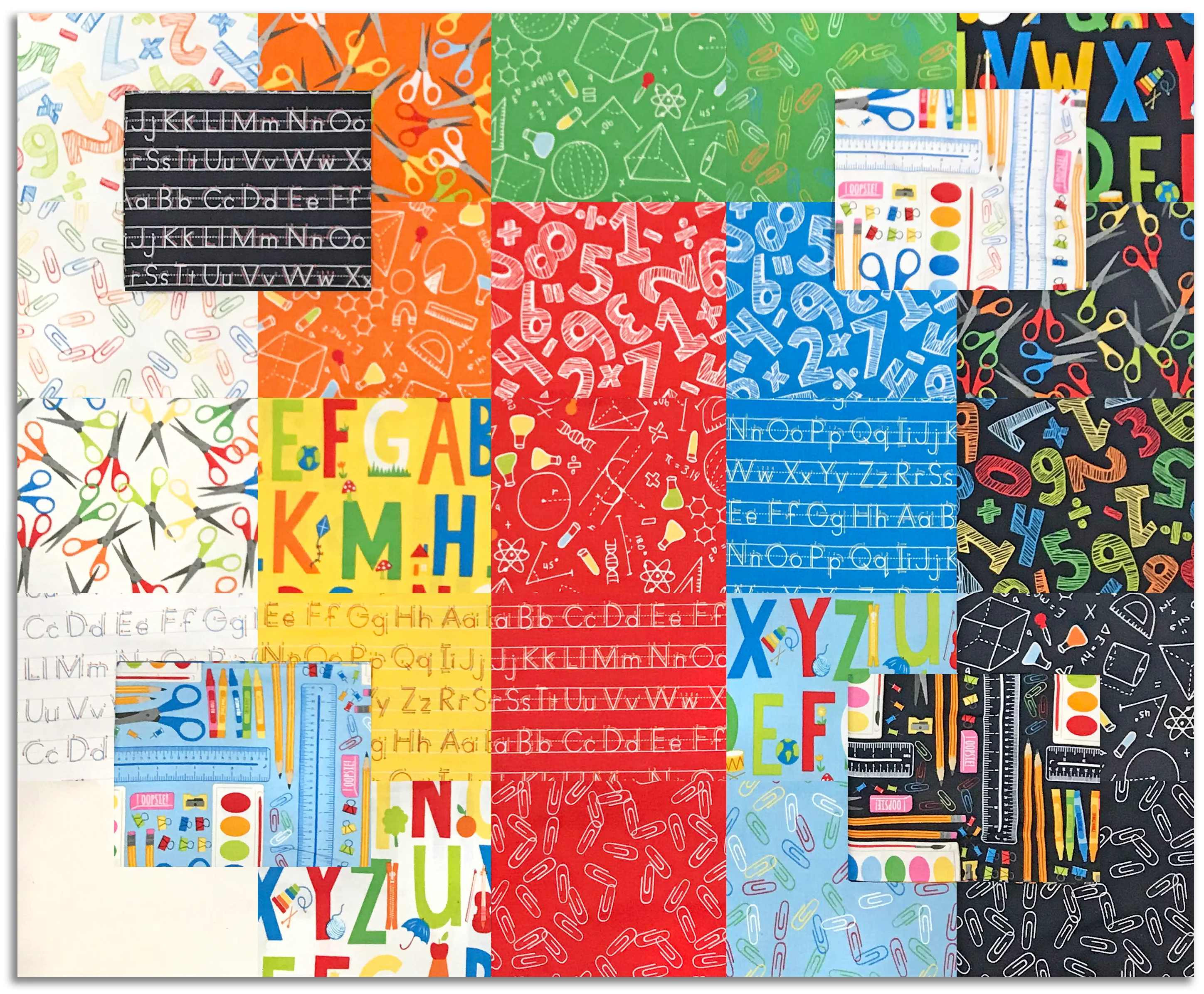 Moda Pre-Cut 29 Piece Fat Quarter Bundle - Back To School - Image 2