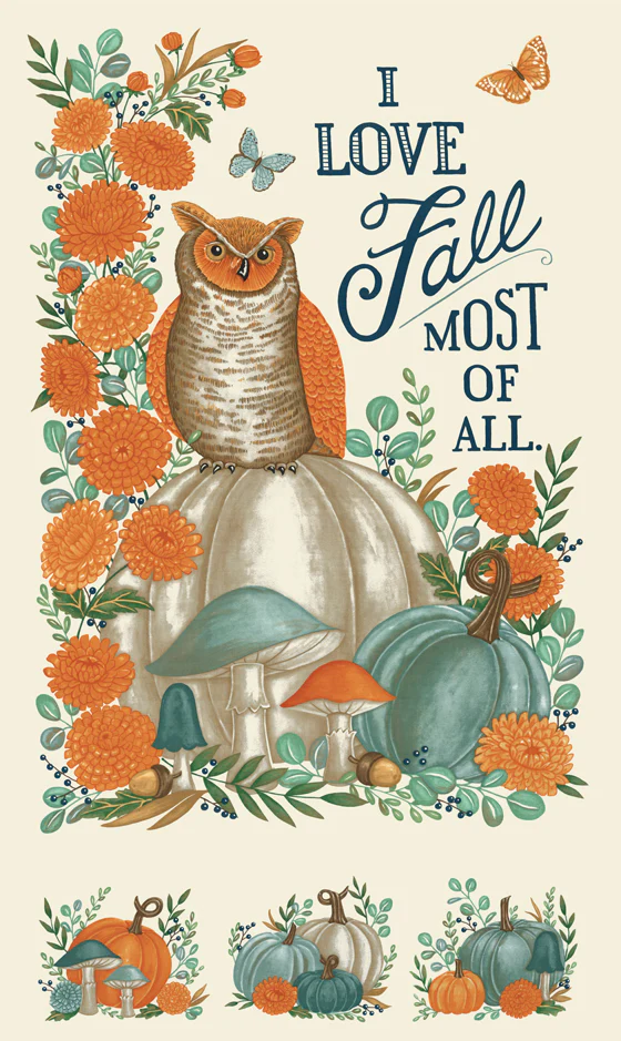 Moda Pre-Cut 26 Piece Fat Quarter Bundle With 24" PANEL - I Love Fall Most Of All - Image 2