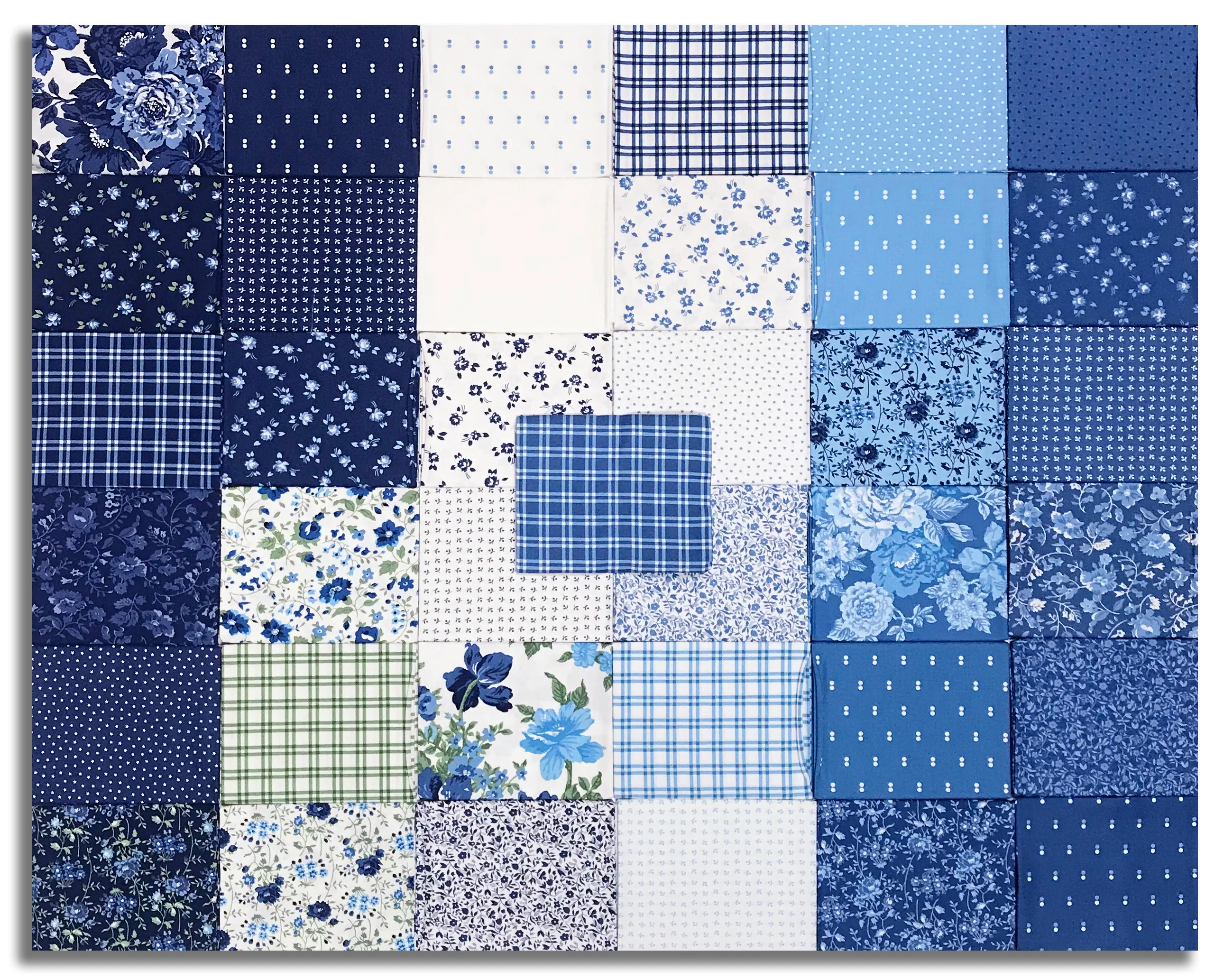 Moda Pre-Cut 37 Piece Fat Quarter Bundle - Blueprint - Image 2
