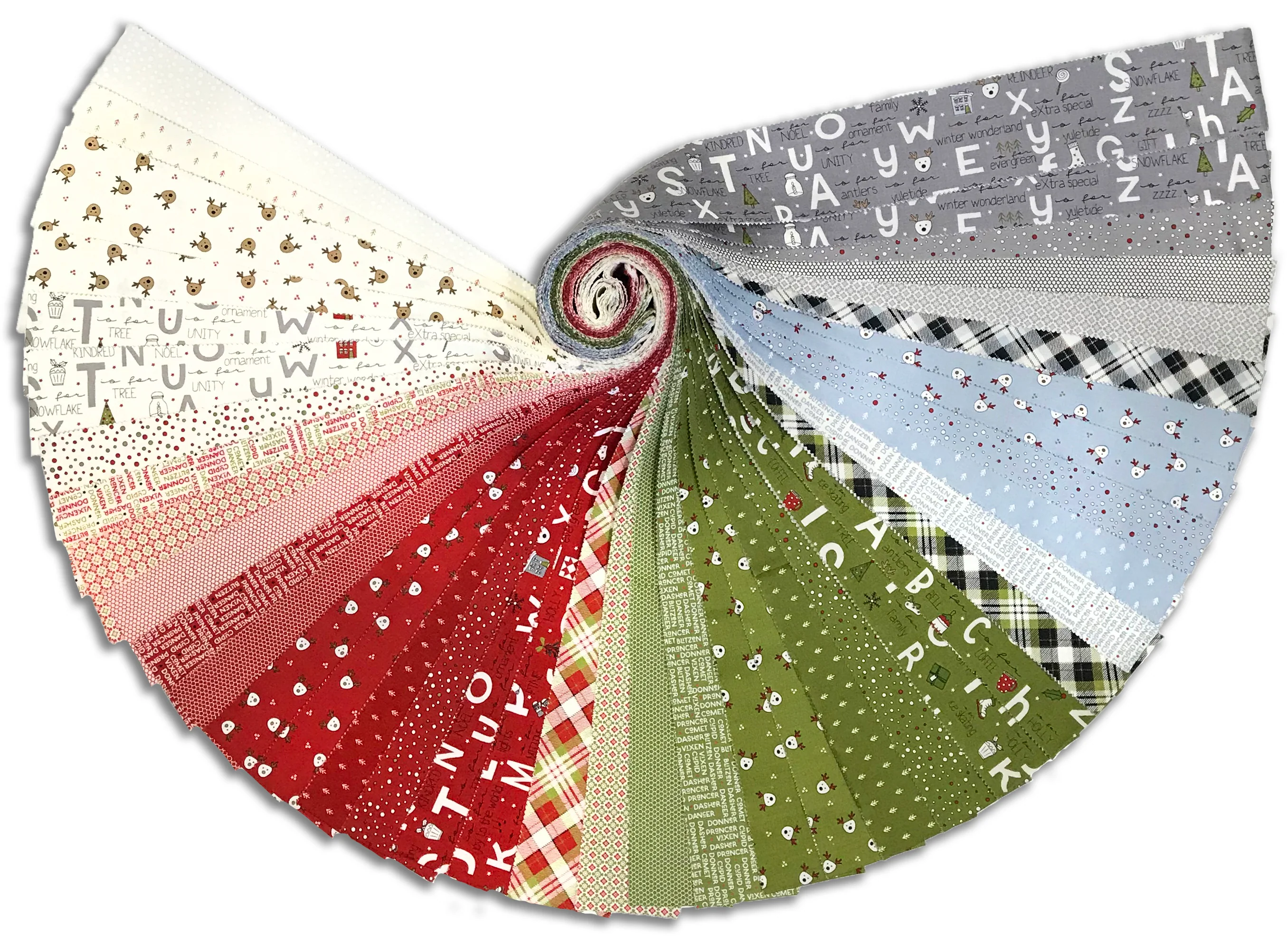 Moda Pre-Cut 40 Piece 2 1/2" Strips Jelly Roll - On Dasher