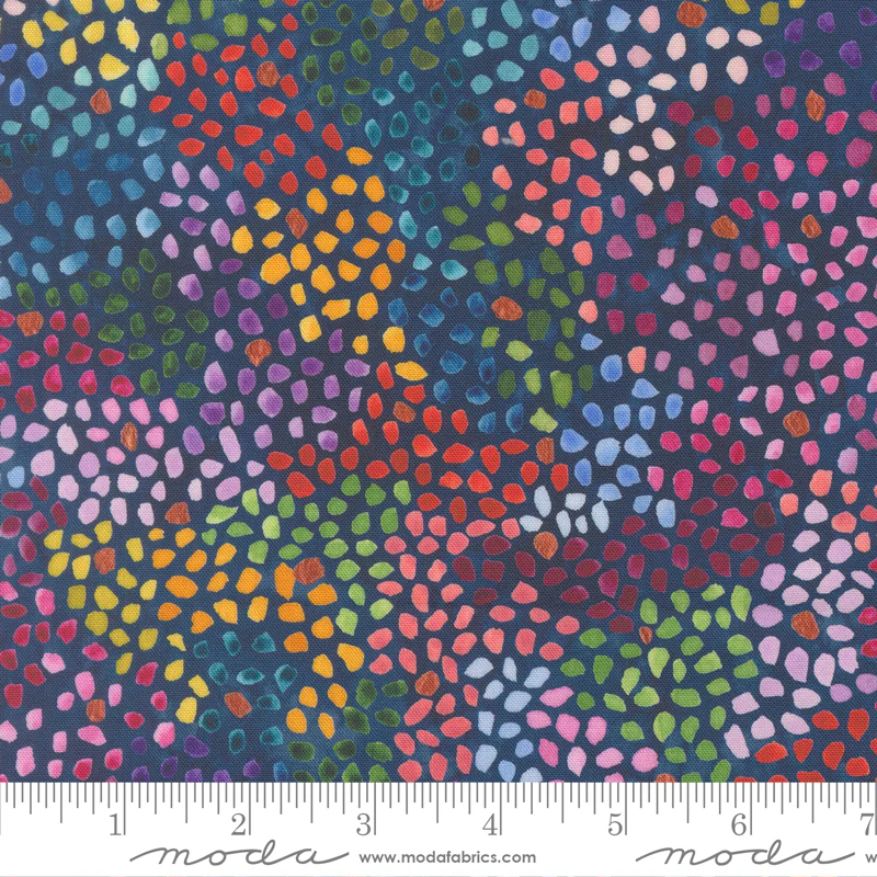 Moda Soulstice 39871 12 Navy Mosaic By The Yard