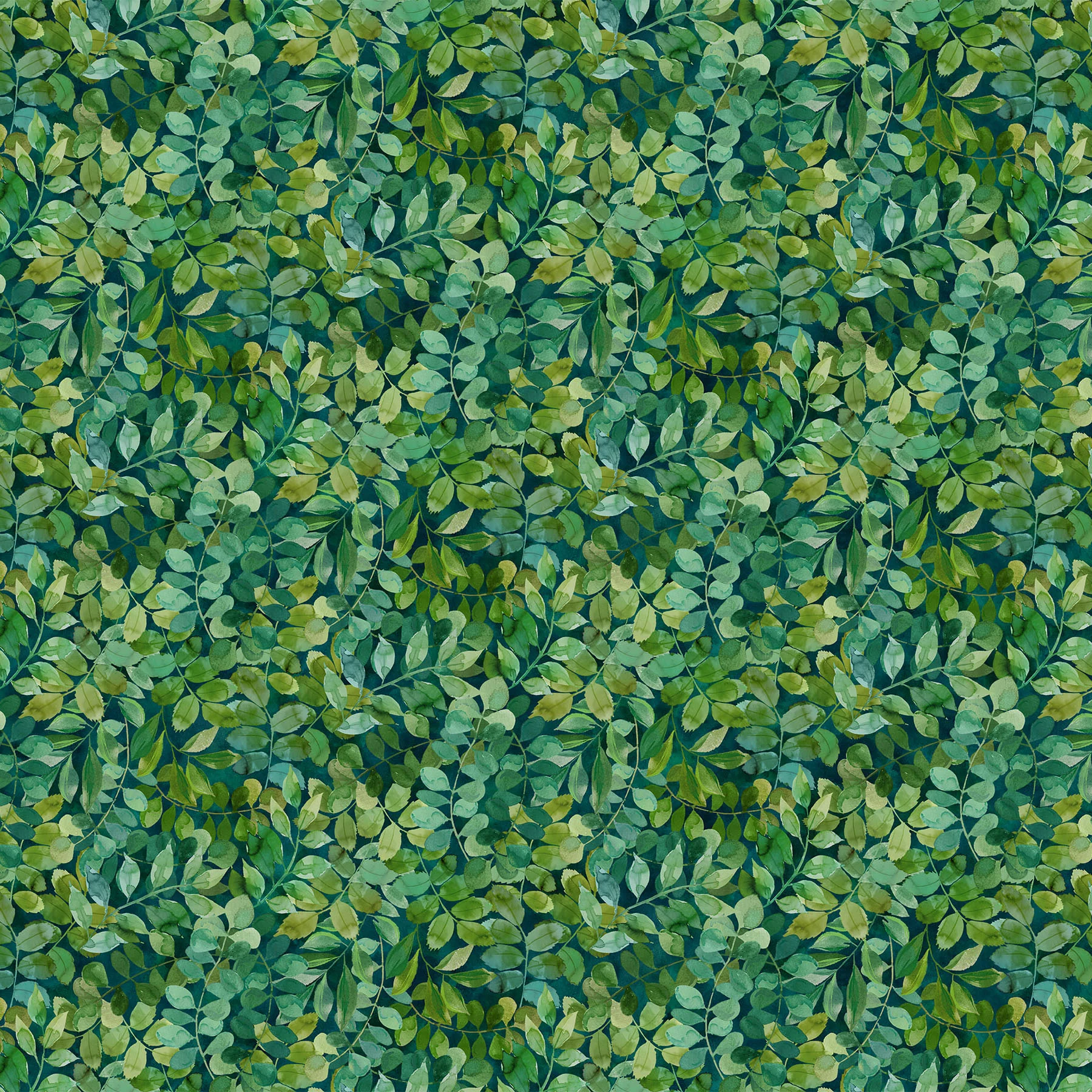 Northcott Luscious DP28755 69 Teal Multi Packed Leaves By The Yard