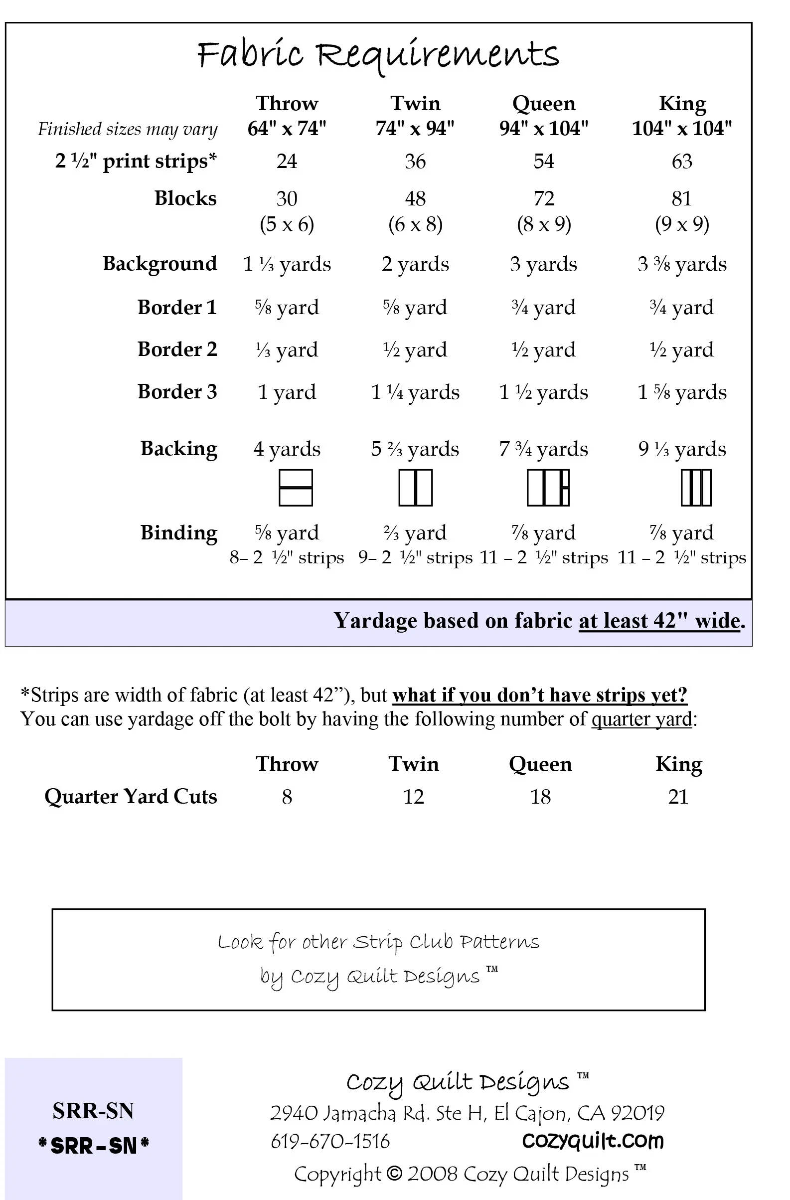 STRAIGHT AND NARROW - Cozy Quilt Designs Pattern DIGITAL DOWNLOAD - Image 2