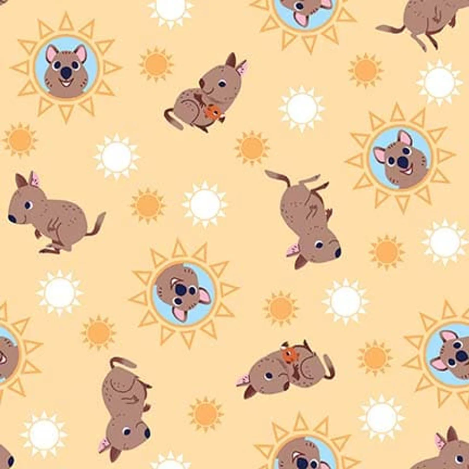 Studio E Aussie Oz-Born 8091 44 Yellow Quokkas By The Yard