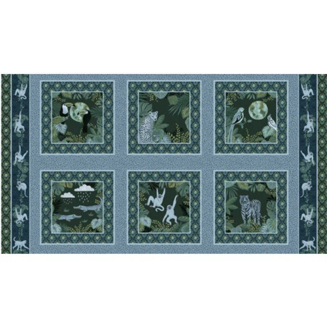 Studio E Earth Day Every Day 6156 76 Blue/Green 24" Panel By The PANEL (not strictly by the yard)