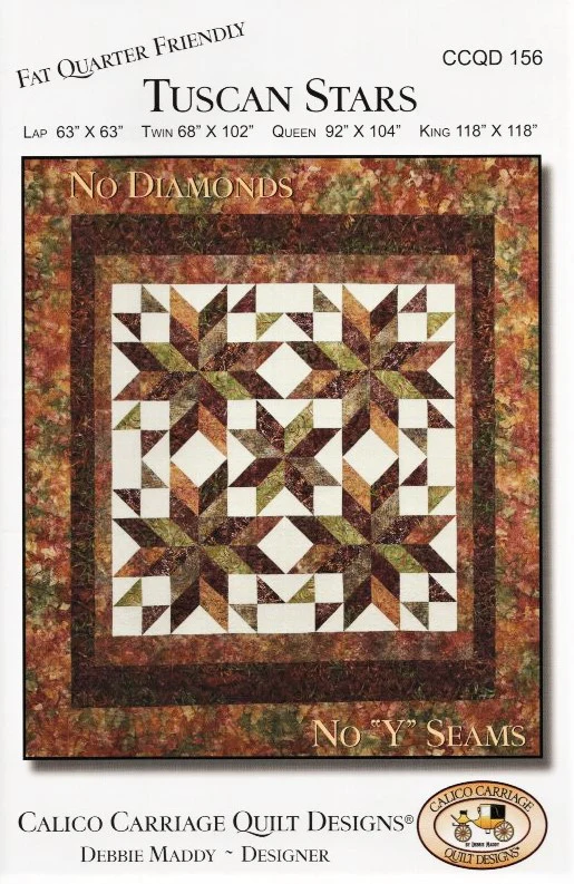 TUSCAN STARS - Calico Carriage Quilt Designs Pattern CCQD156 - Image 2