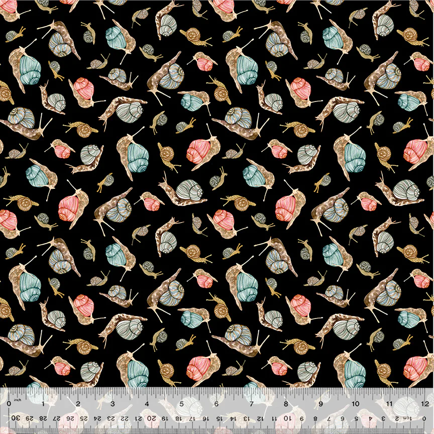 Windham Forest Fruits 54773D 3 Black Snails By The Yard