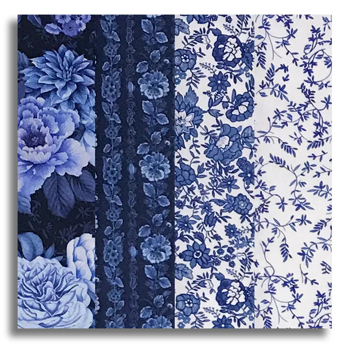Windham Pre-Cut 24 Block Rail Fence Quilt Kit - China Blue - Image 2
