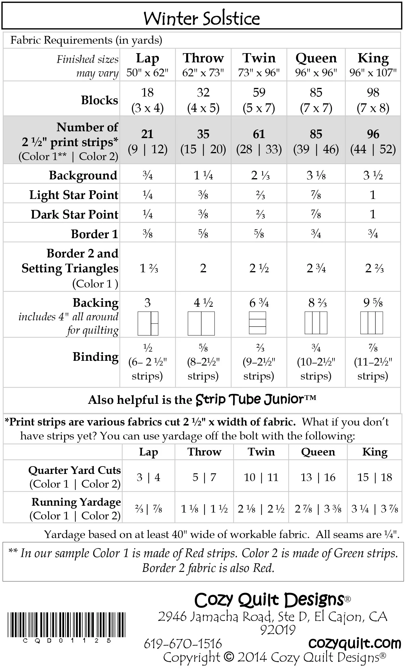 WINTER SOLSTICE - Cozy Quilt Designs Pattern DIGITAL DOWNLOAD - Image 2
